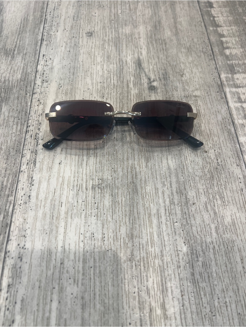 Black Rimless Sunglasses - Classic Style